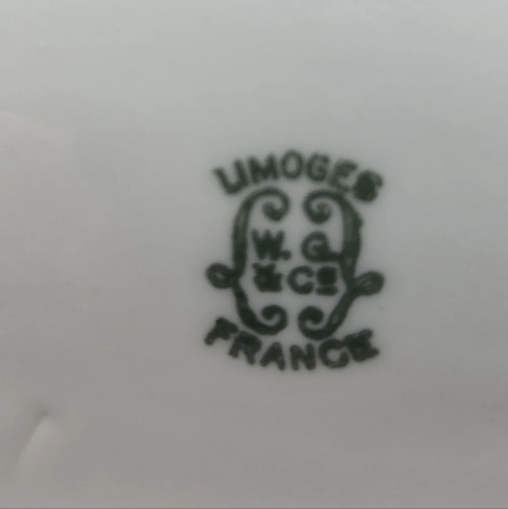 Antique Limoges France Cachepot Porcelain Hand-painted Pink Rose William Guerin